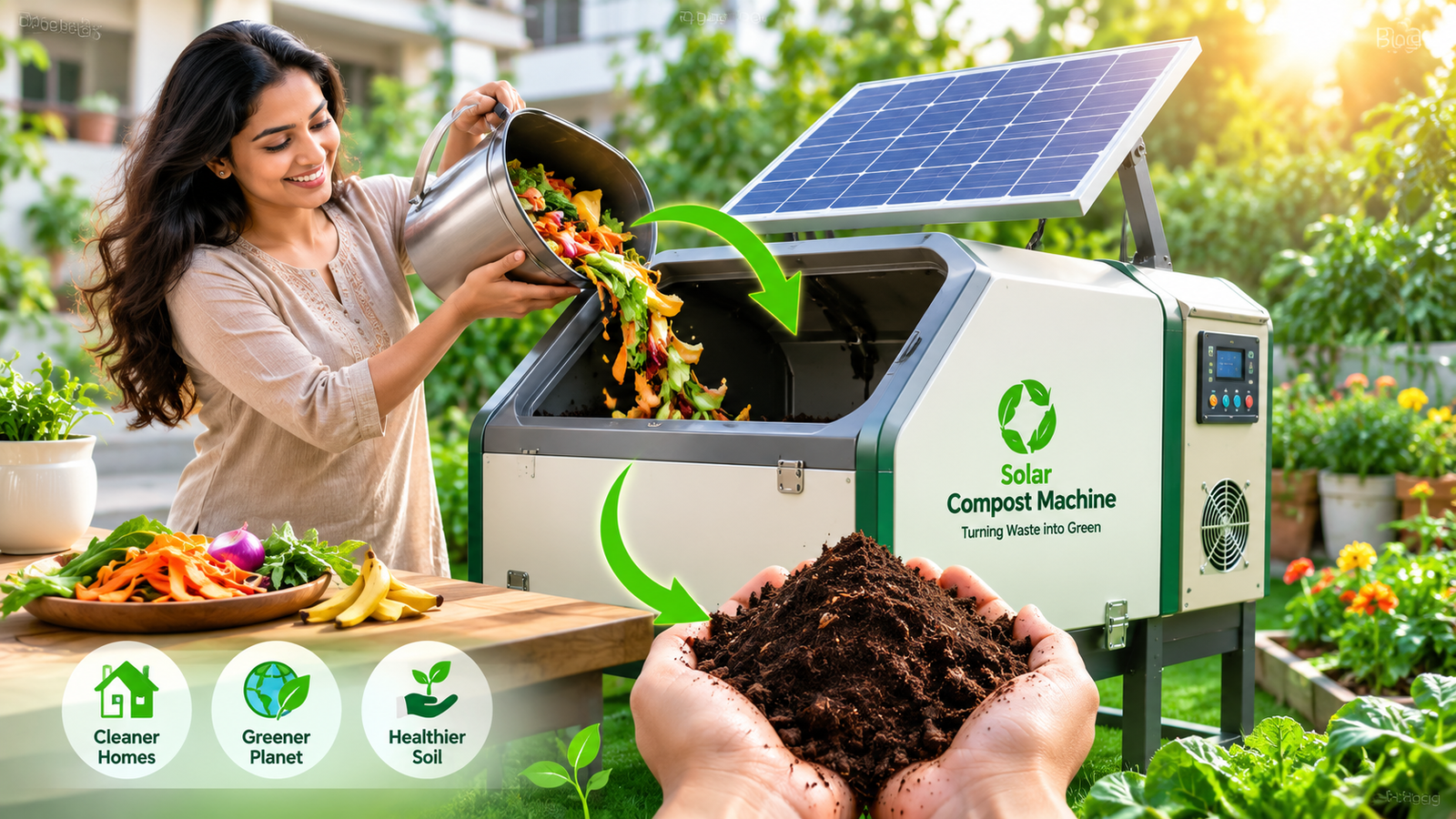 compost machine on solar